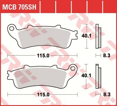 TRW Scheibenbremsbelag MCB705SH