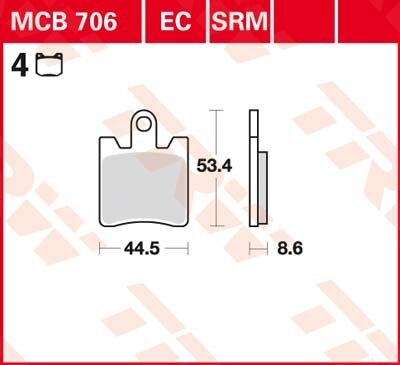 TRW Scheibenbremsbelag MCB706EC