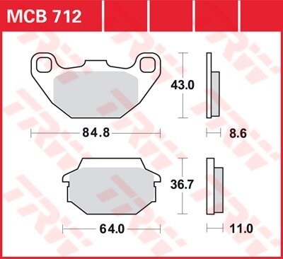 TRW Scheibenbremsbelag MCB712