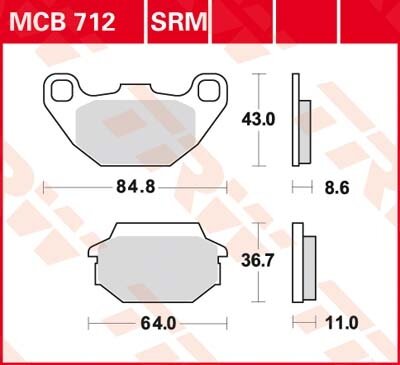 TRW Scheibenbremsbelag MCB712SRM