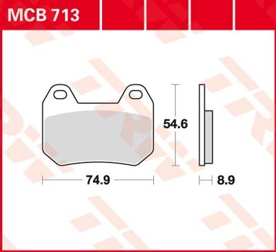 TRW Scheibenbremsbelag MCB713