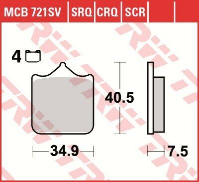 TRW Scheibenbremsbelag MCB721SCR