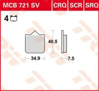 TRW Rennsportbelag Sinter-Carbon-Race  MCB721SCR  (N)