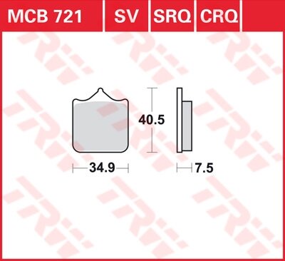 TRW Scheibenbremsbelag MCB721SV