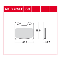 TRW Scheibenbremsbelag MCB725
