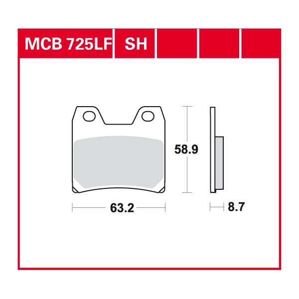 TRW Scheibenbremsbelag MCB725SH