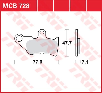 TRW Scheibenbremsbelag MCB728