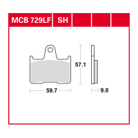 TRW Scheibenbremsbelag MCB729