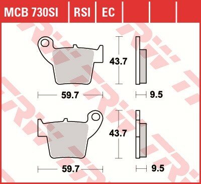 TRW Scheibenbremsbelag MCB730EC