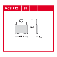 TRW Scheibenbremsbelag MCB732