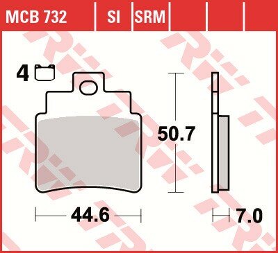 TRW Scheibenbremsbelag MCB732SRM