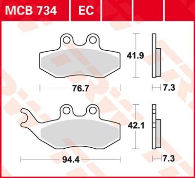 TRW Scheibenbremsbelag MCB734EC