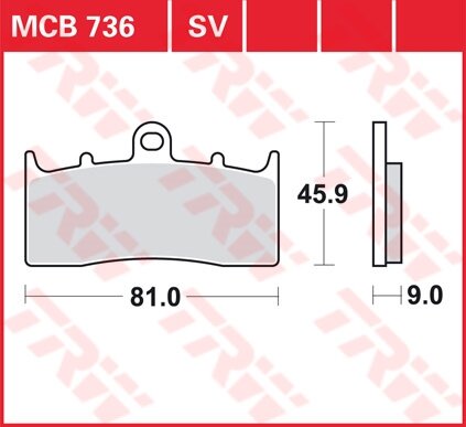 TRW Scheibenbremsbelag MCB736