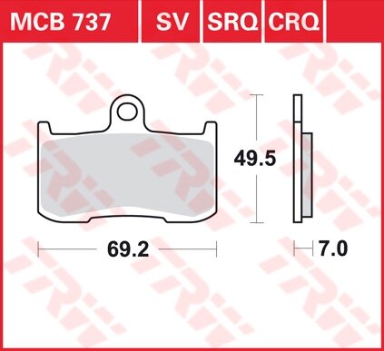 TRW Scheibenbremsbelag MCB737TRQ