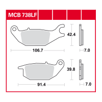 TRW Scheibenbremsbelag MCB738