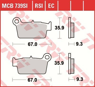 TRW Scheibenbremsbelag MCB739SI