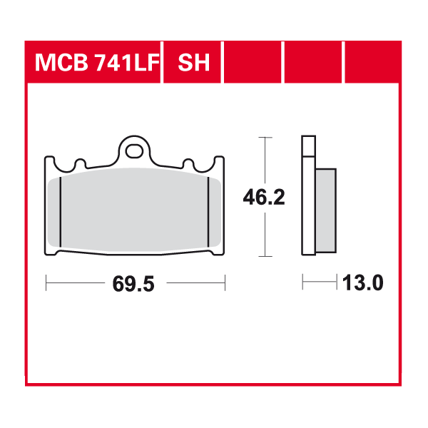 TRW Scheibenbremsbelag MCB741