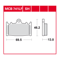 TRW Scheibenbremsbelag MCB741