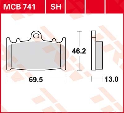 TRW Scheibenbremsbelag MCB741SH