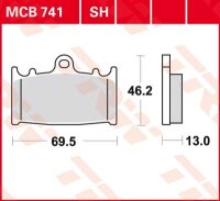 TRW Scheibenbremsbelag MCB741SH