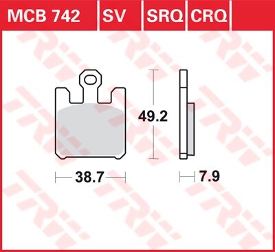 TRW Scheibenbremsbelag MCB742CRQ