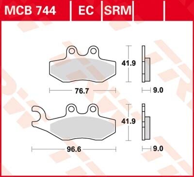 TRW Scheibenbremsbelag MCB744SRM