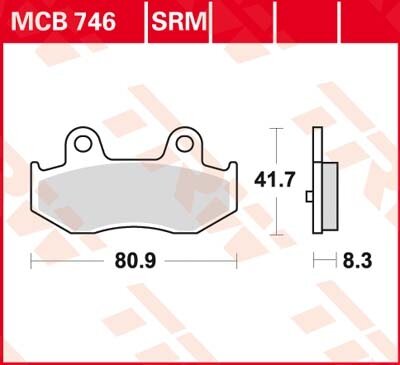 TRW Scheibenbremsbelag MCB746SRM