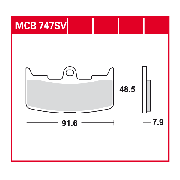 TRW Scheibenbremsbelag MCB747SV