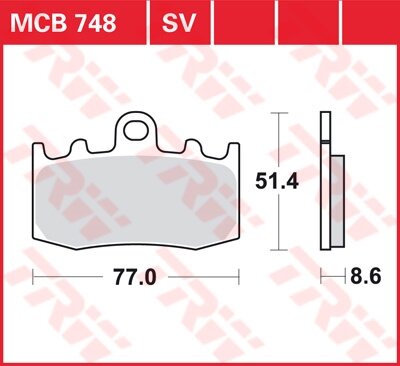 TRW Scheibenbremsbelag MCB748