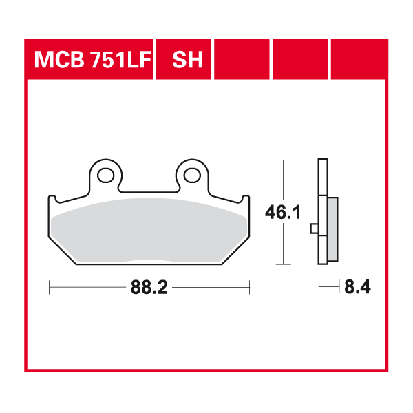 TRW Scheibenbremsbelag MCB751