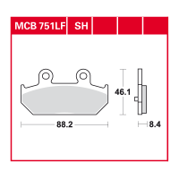 TRW Scheibenbremsbelag MCB751