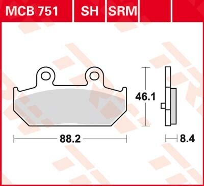 TRW Scheibenbremsbelag MCB751SRM
