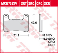 TRW Scheibenbremsbelag MCB752TRQ