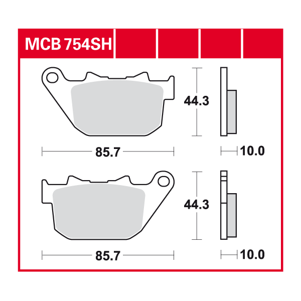 TRW Scheibenbremsbelag MCB754SH