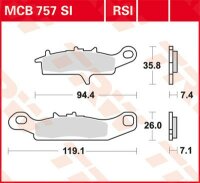 TRW Rennsportbelag Sinter-Offroad-Racing  MCB757RSI