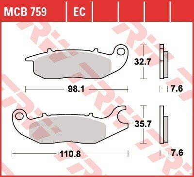 TRW Scheibenbremsbelag MCB759EC