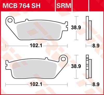 TRW Scheibenbremsbelag MCB764SRM