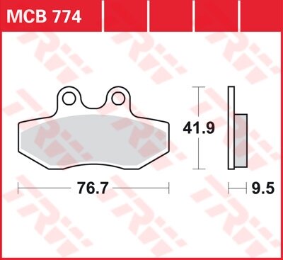 TRW Scheibenbremsbelag MCB774