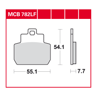 TRW Scheibenbremsbelag MCB782