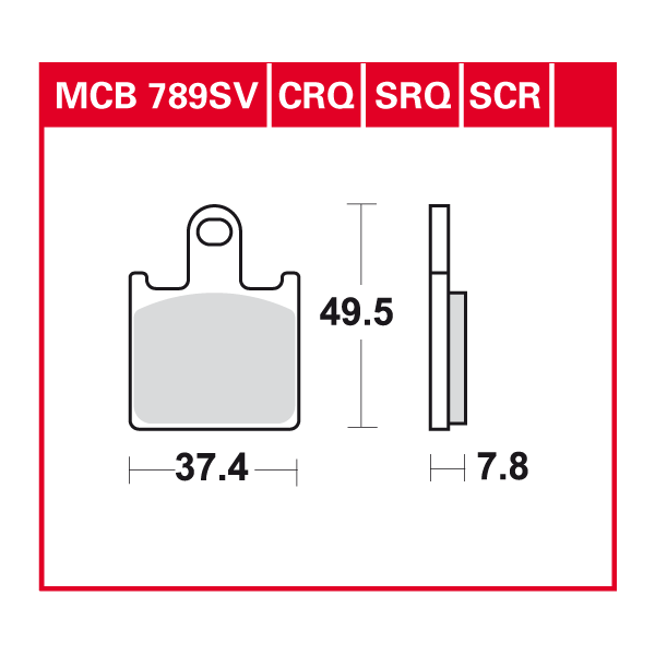 TRW Scheibenbremsbelag MCB789TRQ