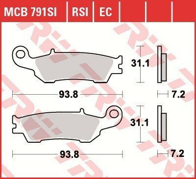 TRW Scheibenbremsbelag MCB791SI