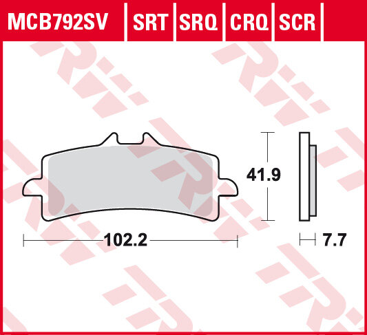 TRW Scheibenbremsbelag MCB792SRT