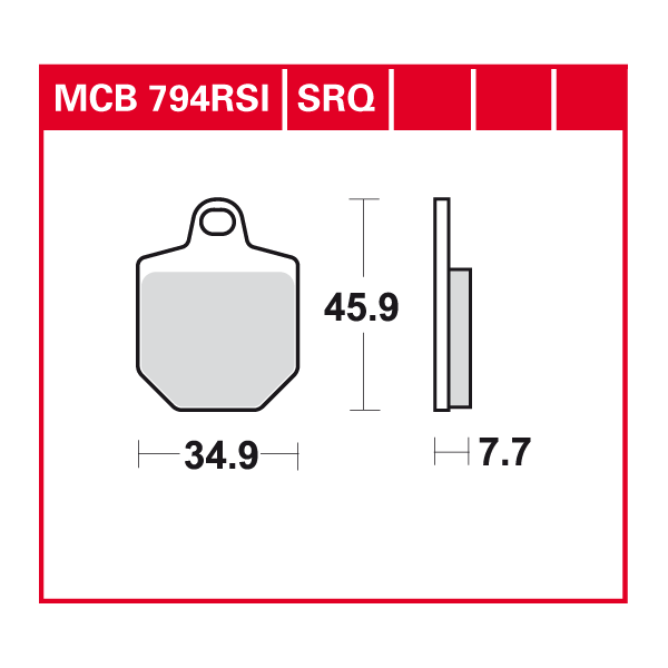 TRW Scheibenbremsbelag MCB794TRQ