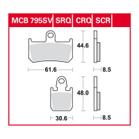 TRW Scheibenbremsbelag MCB795TRQ