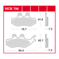 TRW Scheibenbremsbelag MCB796
