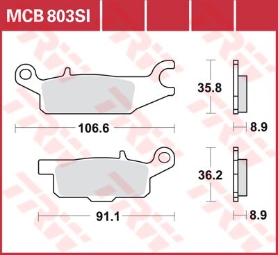 TRW Scheibenbremsbelag MCB803SI