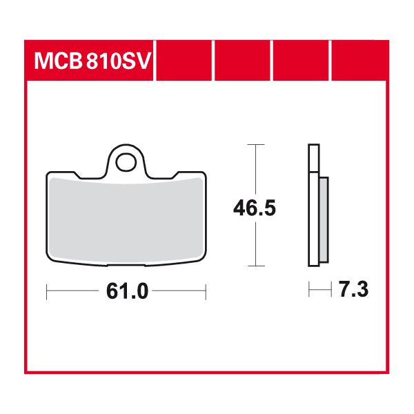 TRW Scheibenbremsbelag MCB810SV