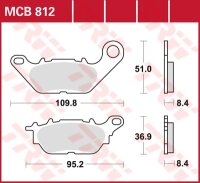 TRW Scheibenbremsbelag MCB812