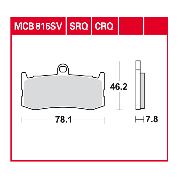 TRW Scheibenbremsbelag MCB816SRQ