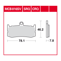 TRW Scheibenbremsbelag MCB816TRQ